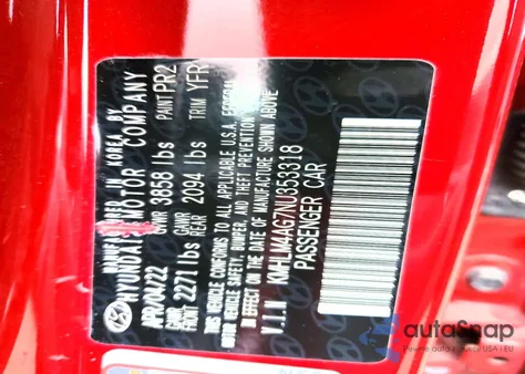 2022 Hyundai Elantra Sel from USA, damaged, VIN KMHLM4AG7NU353318